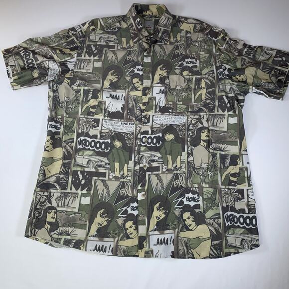 Vintage McKay Button Down Cartoon Shirt, Size Mens XL (43-44) - Picture 1 of 10